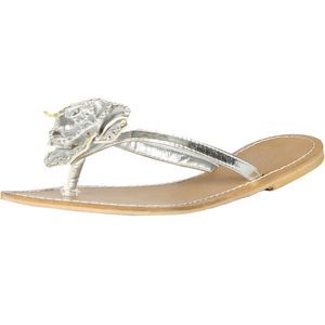 GCNY Flower Silver Womens sandals 38 NEW